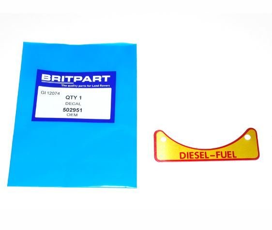 Defender Dizel Yakıt Diesel Fuel Etiketi İngilzce 502951