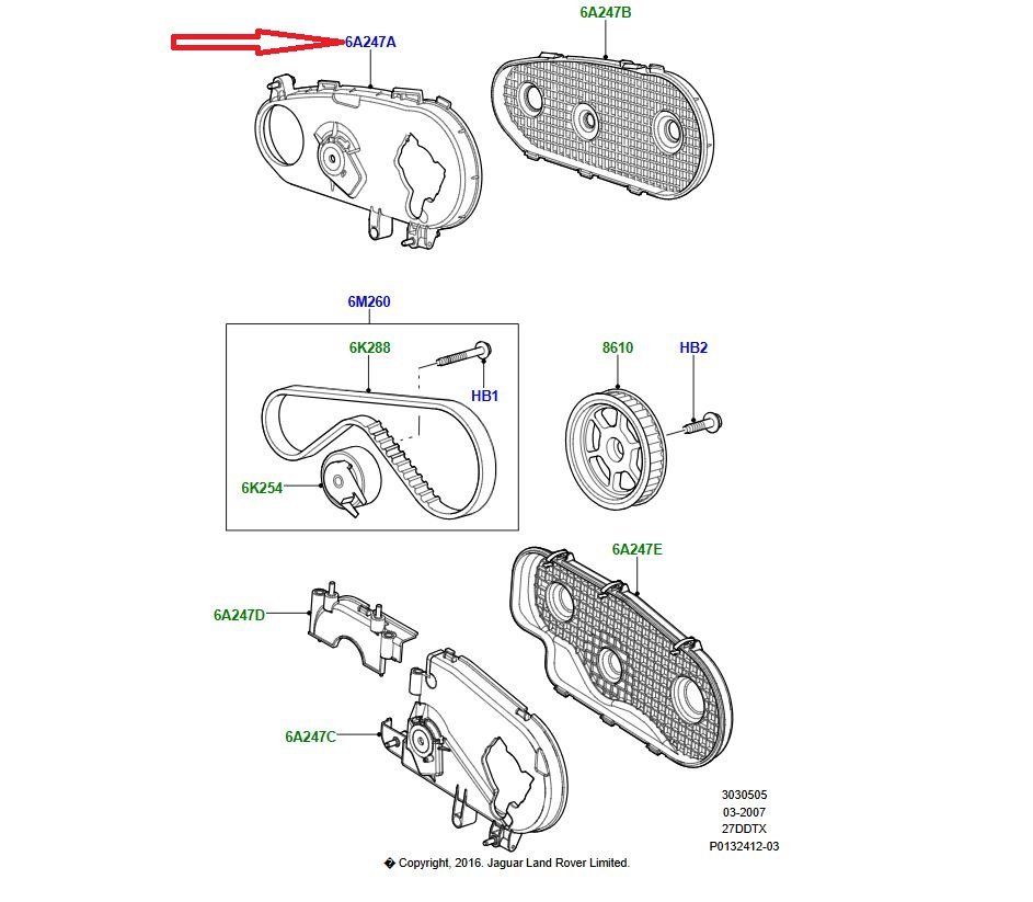 LR010251 1348867 C2C40267 JDE3792 Triger Arka Kapak