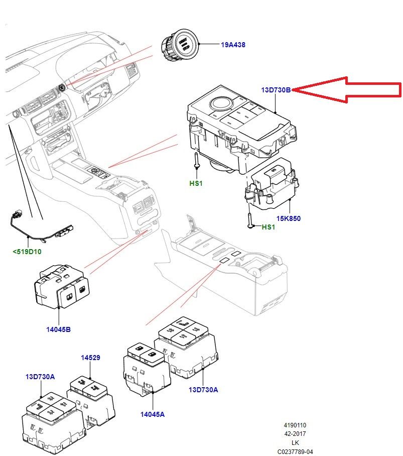 LR070858 LR067060 HDC Modülü Range Rover