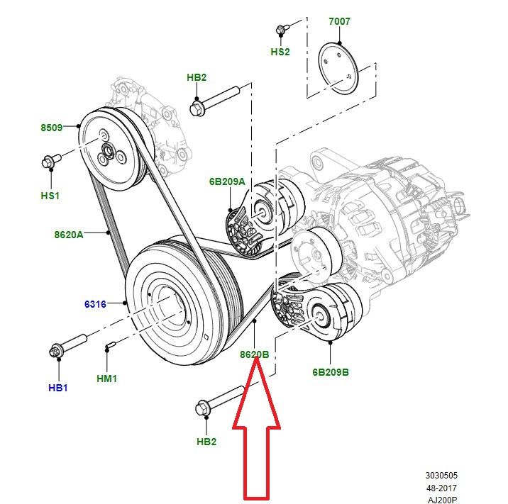LR100930 T4A35907 Kayış Phev 2.0 Benzinli