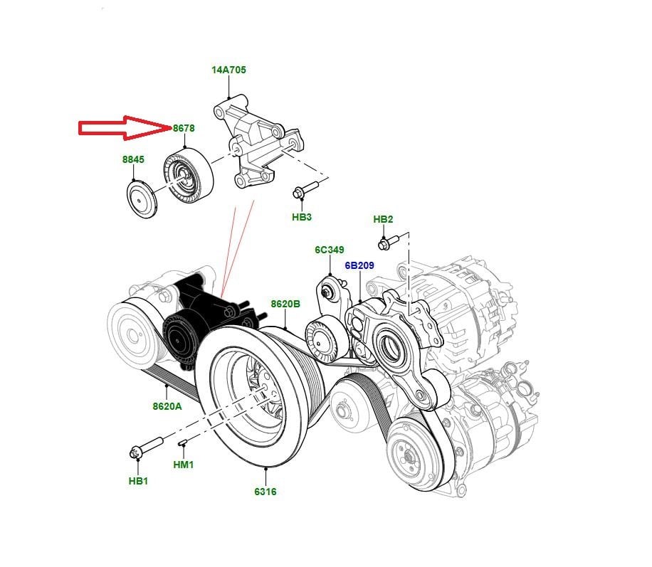 LR125248 ARC Pompası Avara Kasnak 3.0 I6 Dizel