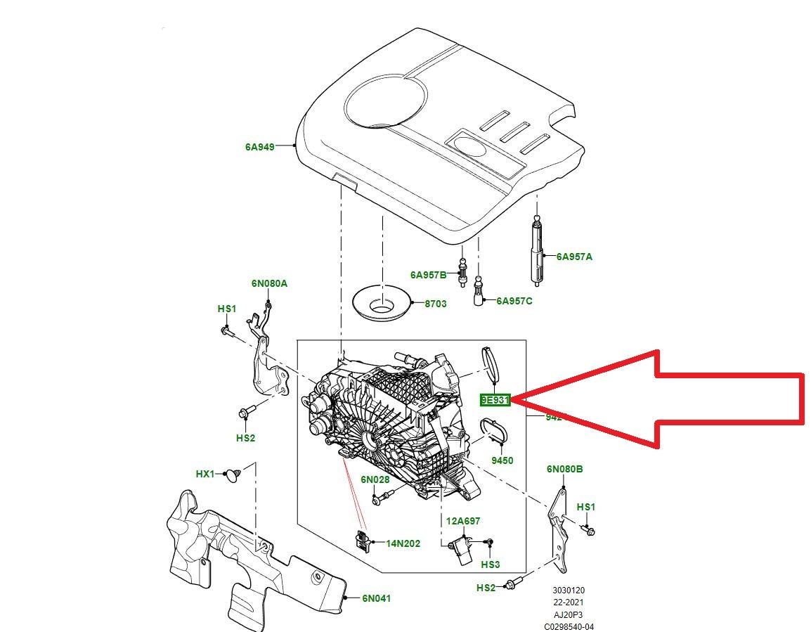 LR125370 Gaz Kelebek Contası 1.5 Evoque Discovery Sport