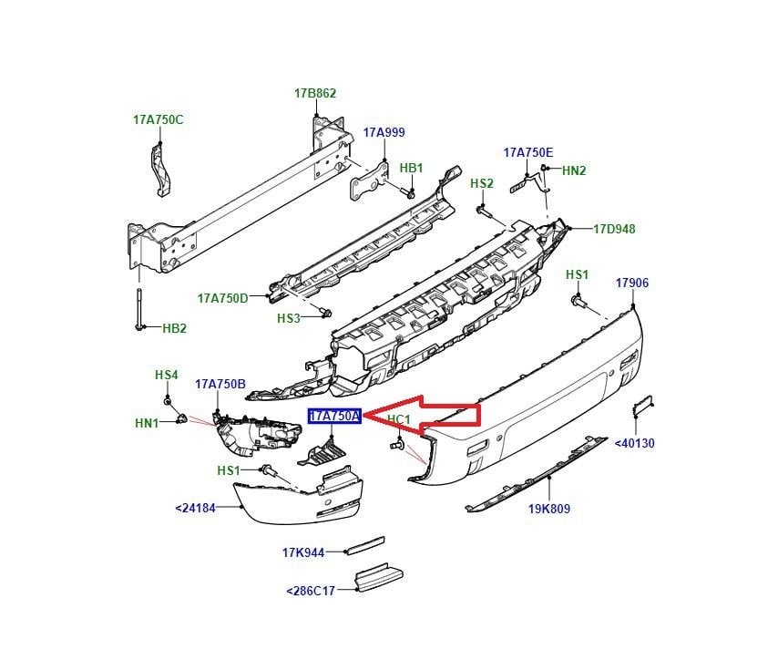 Yeni Defender Arka Tampon Braketi Sol LR129804