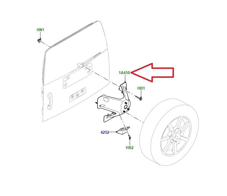 Yeni Defender Stepne Braketi LR132173
