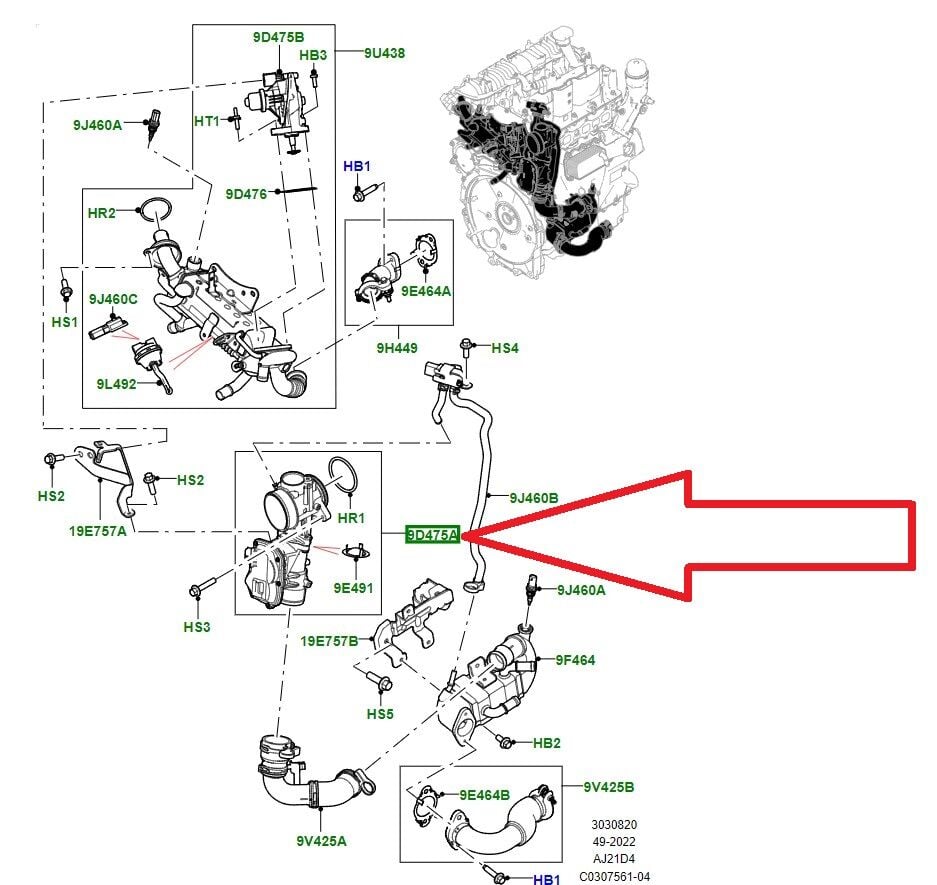 LR139748 JDE40962 EGR Valfi 2.0 Dizel
