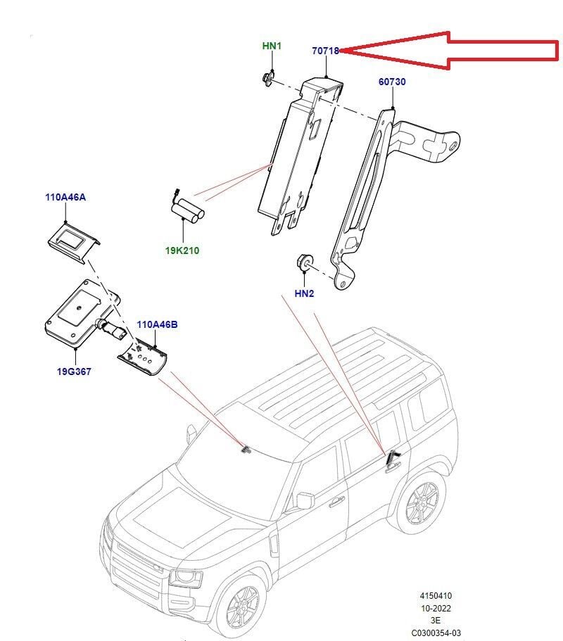 LR143099 Telematic Kontrol Ünitesi Range Rover Defender