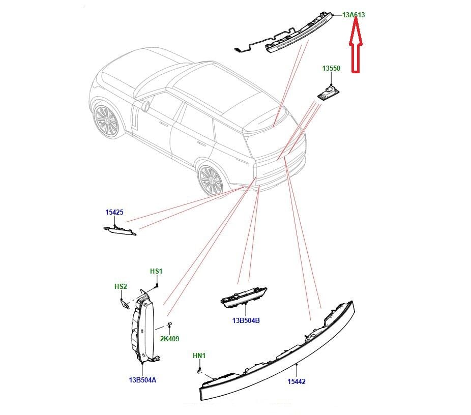LR152318 3. Stop Lambası Range Rover