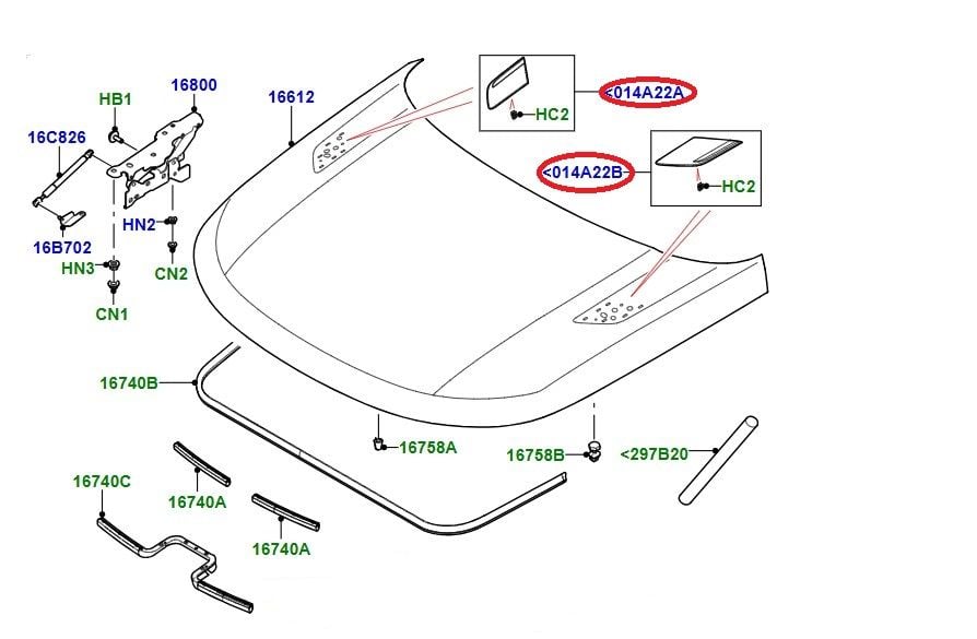 LR169086 Kaput Scoop Sol Range Rover Sport