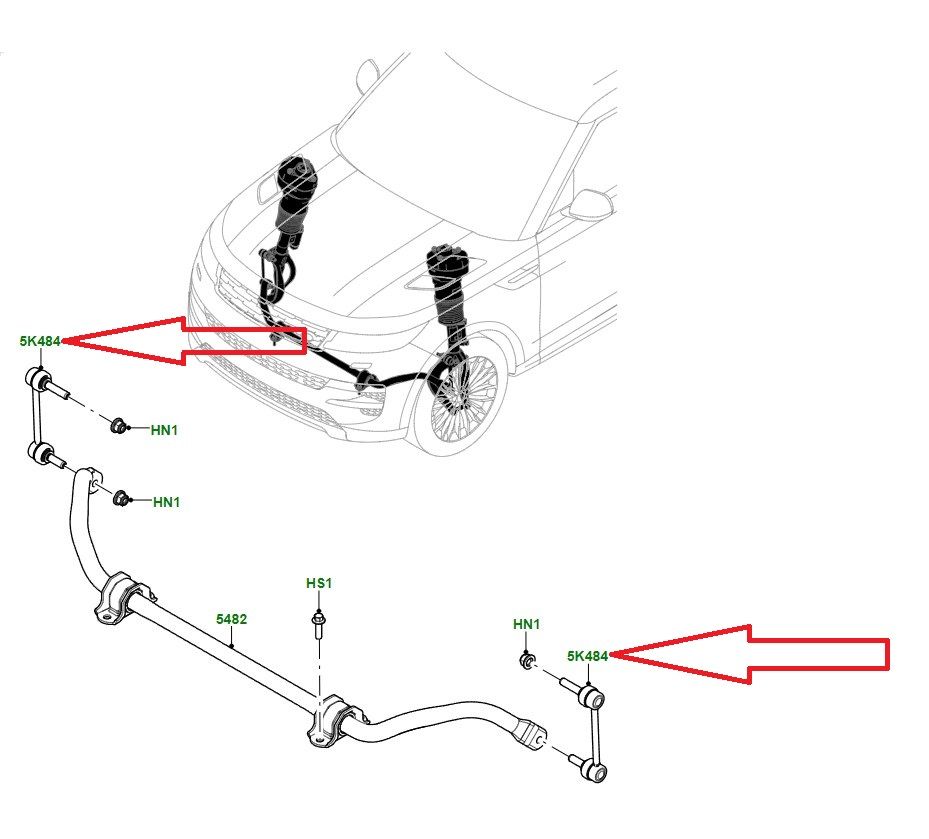 LR173205 LR152801 Viraj Askı Rotu Range Rover